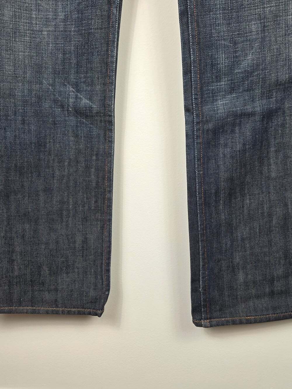 Earnest Sewn Fulton Men’s 33 X 30 Dark Wash Straight Leg Jeans Made USA - Picture 14 of 16